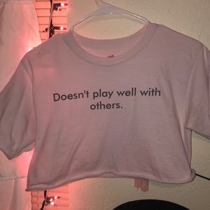 Baby pink Cropped T